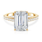 Rosec Jewels-Emerald Cut 5 Carat Lab Grown Diamond Solitaire Engagement Ring IGI Certified