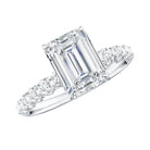 IGI Certified Lab Grown Diamond 2 Carat Emerald Cut Engagement Ring Lab - ( EF-VS ) - Rosec Jewels