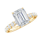 IGI Certified Lab Grown Diamond 2 Carat Emerald Cut Engagement Ring Lab - ( EF-VS ) - Rosec Jewels
