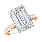 Huge 5 Carat Lab Grown Diamond Emerald Cut Engagement Ring IGI Certificate Lab - ( E-VS1 ) - Rosec Jewels