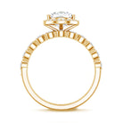 Rosec Jewels-2 Carat Lab Grown Diamond Teardrop Wedding Ring Set with IGI Certificate