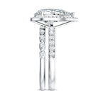 IGI Certified 3 Carat Lab Grown Diamond Teardrop Wedding Ring Set with Halo Lab - ( E-VS1 ) - Rosec Jewels