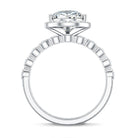 IGI Certified 3 Carat Lab Grown Diamond Teardrop Wedding Ring Set with Halo Lab - ( E-VS1 ) - Rosec Jewels