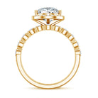 IGI Certified 3 Carat Lab Grown Diamond Teardrop Wedding Ring Set with Halo Lab - ( E-VS1 ) - Rosec Jewels