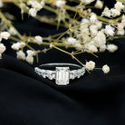 Rosec Jewels-2 Carat IGI Certified Emerald Cut Lab Grown Diamond Side Stone Engagement Ring