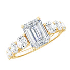 Rosec Jewels-2 Carat IGI Certified Emerald Cut Lab Grown Diamond Side Stone Engagement Ring