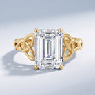 3 Carat Lab Created Diamond Celtic Design Engagement Ring with IGI Certificate Lab - ( E-VS1 ) - Rosec Jewels