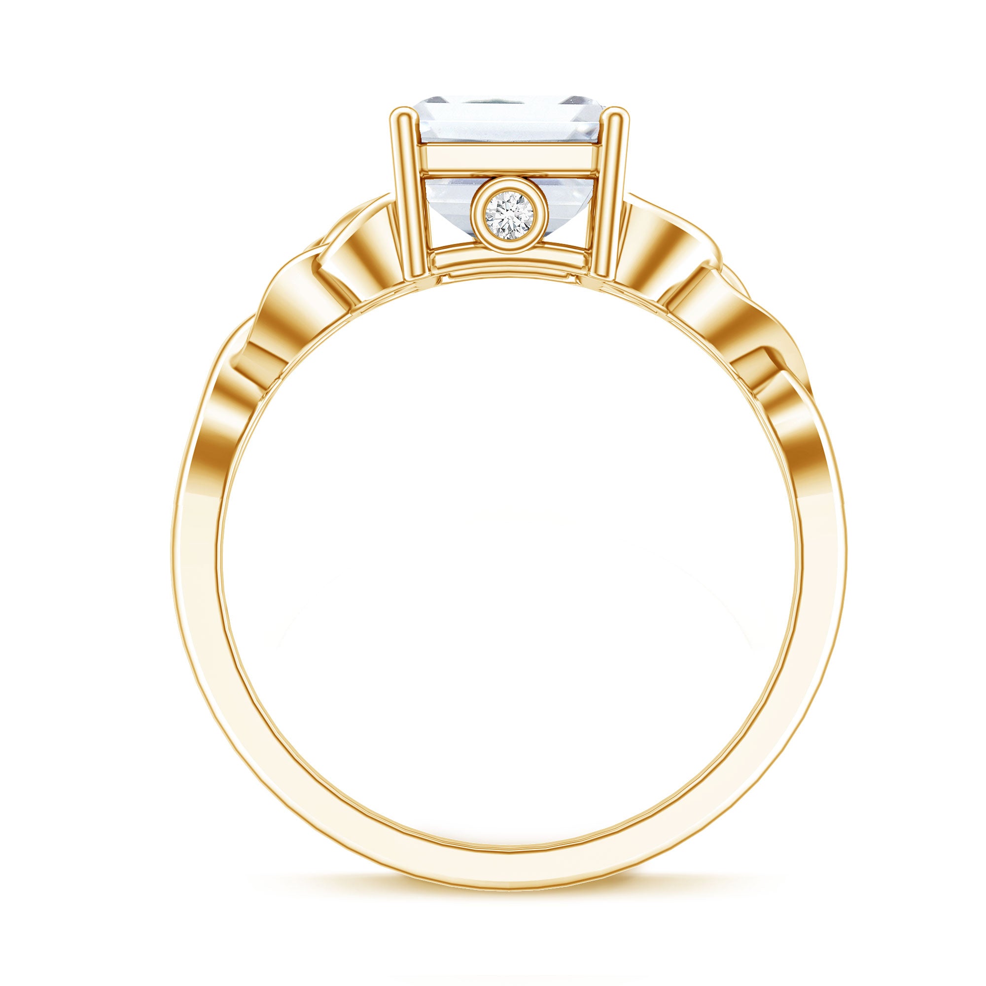 3 Carat Lab Created Diamond Celtic Design Engagement Ring with IGI Certificate Lab - ( E-VS1 ) - Rosec Jewels