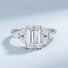 IGI Certified Lab Grown Diamond Emerald Cut Engagement Ring 3 Carat Lab - ( E-VS1 ) - Rosec Jewels