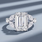 IGI Certified Emerald Cut Lab Grown Diamond Statement Engagement Ring 5 Carat Lab - ( E-VS1 ) - Rosec Jewels