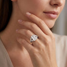 IGI Certified Emerald Cut Lab Grown Diamond Statement Engagement Ring 5 Carat Lab - ( E-VS1 ) - Rosec Jewels