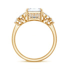 IGI Certified Emerald Cut Lab Grown Diamond Statement Engagement Ring 5 Carat Lab - ( E-VS1 ) - Rosec Jewels