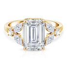 IGI Certified Emerald Cut Lab Grown Diamond Statement Engagement Ring 5 Carat Lab - ( E-VS1 ) - Rosec Jewels