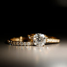 Rosec Jewels-IGI Certified Cushion Cut 3 Carat Lab Grown Diamond Bridal Ring Set for Women