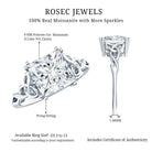 Rosec Jewels-IGI Certified 3 Carat Lab Grown Diamond Princess Cut Engagement Ring with Celtic Knot