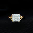 Rosec Jewels-IGI Certified 3 Carat Lab Grown Diamond Princess Cut Engagement Ring with Celtic Knot