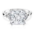 5 Carat Princess Cut Lab Grown Diamond Celtic Engagement Ring with IGI Certificate Lab - ( E-VS1 ) - Rosec Jewels