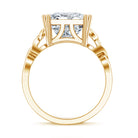 5 Carat Princess Cut Lab Grown Diamond Celtic Engagement Ring with IGI Certificate Lab - ( E-VS1 ) - Rosec Jewels