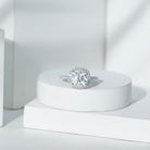 Rosec Jewels-IGI Certified 4 Carat Cushion Cut Lab Created Diamond Halo Engagement Ring