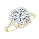 Rosec Jewels-IGI Certified 4 Carat Cushion Cut Lab Created Diamond Halo Engagement Ring