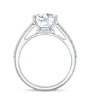 IGI Certified 4 Carat Lab Grown Cushion Diamond Engagement Ring with Hidden Halo Lab - ( E-VS1 ) - Rosec Jewels