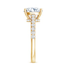 IGI Certified 4 Carat Lab Grown Cushion Diamond Engagement Ring with Hidden Halo Lab - ( E-VS1 ) - Rosec Jewels