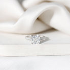 4 Carat Engagement Ring with IGI Certified Cushion Cut Lab Grown Diamond Lab - ( E-VS1 ) - Rosec Jewels