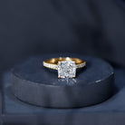 4 Carat Engagement Ring with IGI Certified Cushion Cut Lab Grown Diamond Lab - ( E-VS1 ) - Rosec Jewels