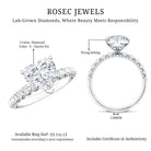 2 Carat Heart Shaped Lab Grown Diamond Engagement Ring with IGI Certificate Lab - ( E-VS1 ) - Rosec Jewels