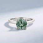 IGI Certified Lab Grown Green Diamond 1 Carat Solitaire Ring for Women Vivid Green - VS1 - Rosec Jewels