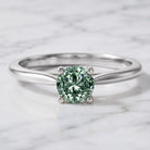 IGI Certified Lab Grown Green Diamond 1 Carat Solitaire Ring for Women Vivid Green - VS1 - Rosec Jewels
