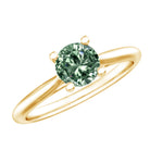 Rosec Jewels-IGI Certified Lab Grown Green Diamond 1 Carat Solitaire Ring for Women