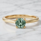 IGI Certified Lab Grown Green Diamond 1 Carat Solitaire Ring for Women Vivid Green - VS1 - Rosec Jewels