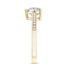 IGI Certified 1 Carat Heart Shaped Lab Grown Diamond Engagement Ring with Side Stones Lab - ( E-VS1 ) - Rosec Jewels