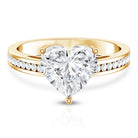 IGI Certified 3 Carat Lab Grown Diamond Heart Engagement Ring Lab - ( E-VS1 ) - Rosec Jewels