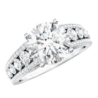 Rosec Jewels-IGI Certified 3 Carat Lab Diamond Statement Engagement Ring with Side Stones