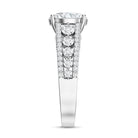 Rosec Jewels-IGI Certified 3 Carat Lab Diamond Statement Engagement Ring with Side Stones