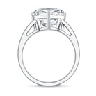 IGI Certified 5 Carat Lab Grown Diamond Heart Engagement Ring with Side Stones Lab - ( E-VS1 ) - Rosec Jewels