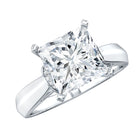 Lab Grown 4 Carat Diamond Princess Cut Engagement Ring with IGI Certificate Lab - ( E-VS1 ) - Rosec Jewels
