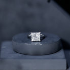 Lab Grown 4 Carat Diamond Princess Cut Engagement Ring with IGI Certificate Lab - ( E-VS1 ) - Rosec Jewels