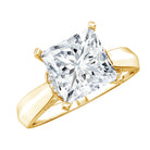 Lab Grown 4 Carat Diamond Princess Cut Engagement Ring with IGI Certificate Lab - ( E-VS1 ) - Rosec Jewels