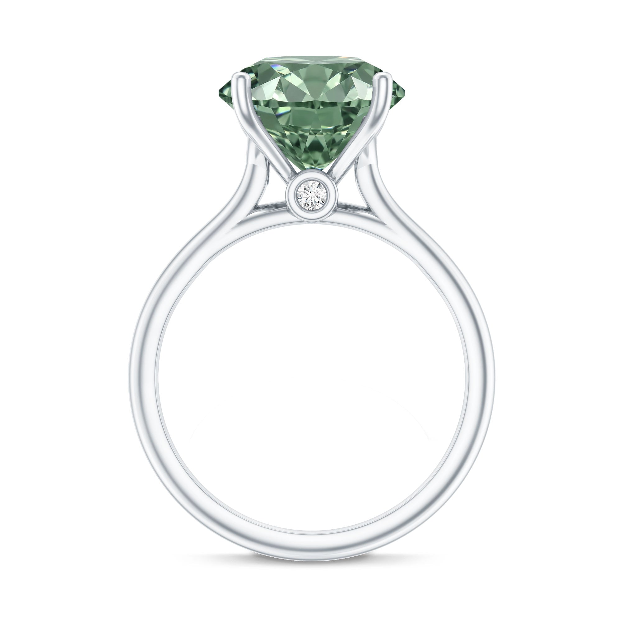 Rosec Jewels-IGI Certified Lab Green Diamond Big Engagement Ring 5 Carat