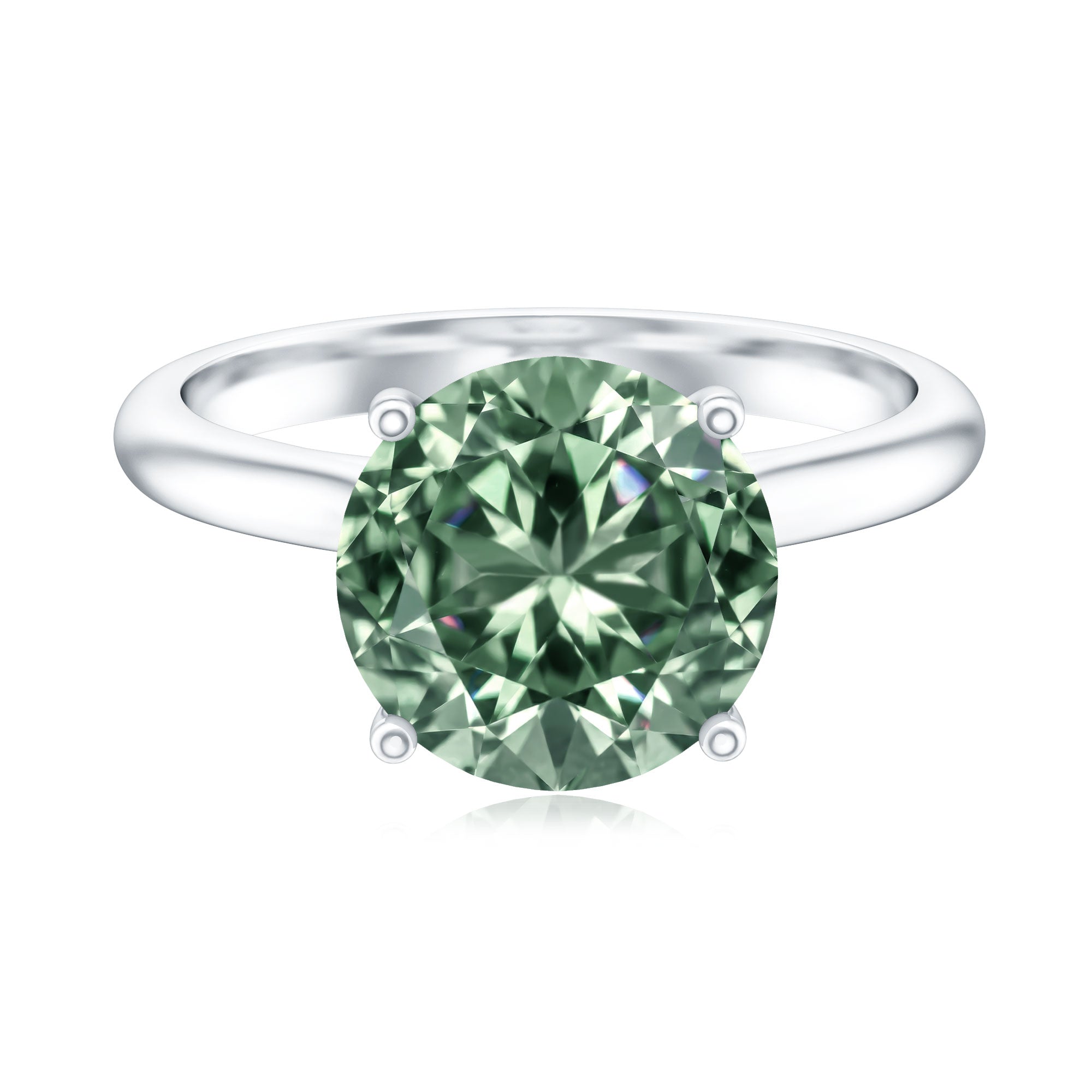 Rosec Jewels-IGI Certified Lab Green Diamond Big Engagement Ring 5 Carat