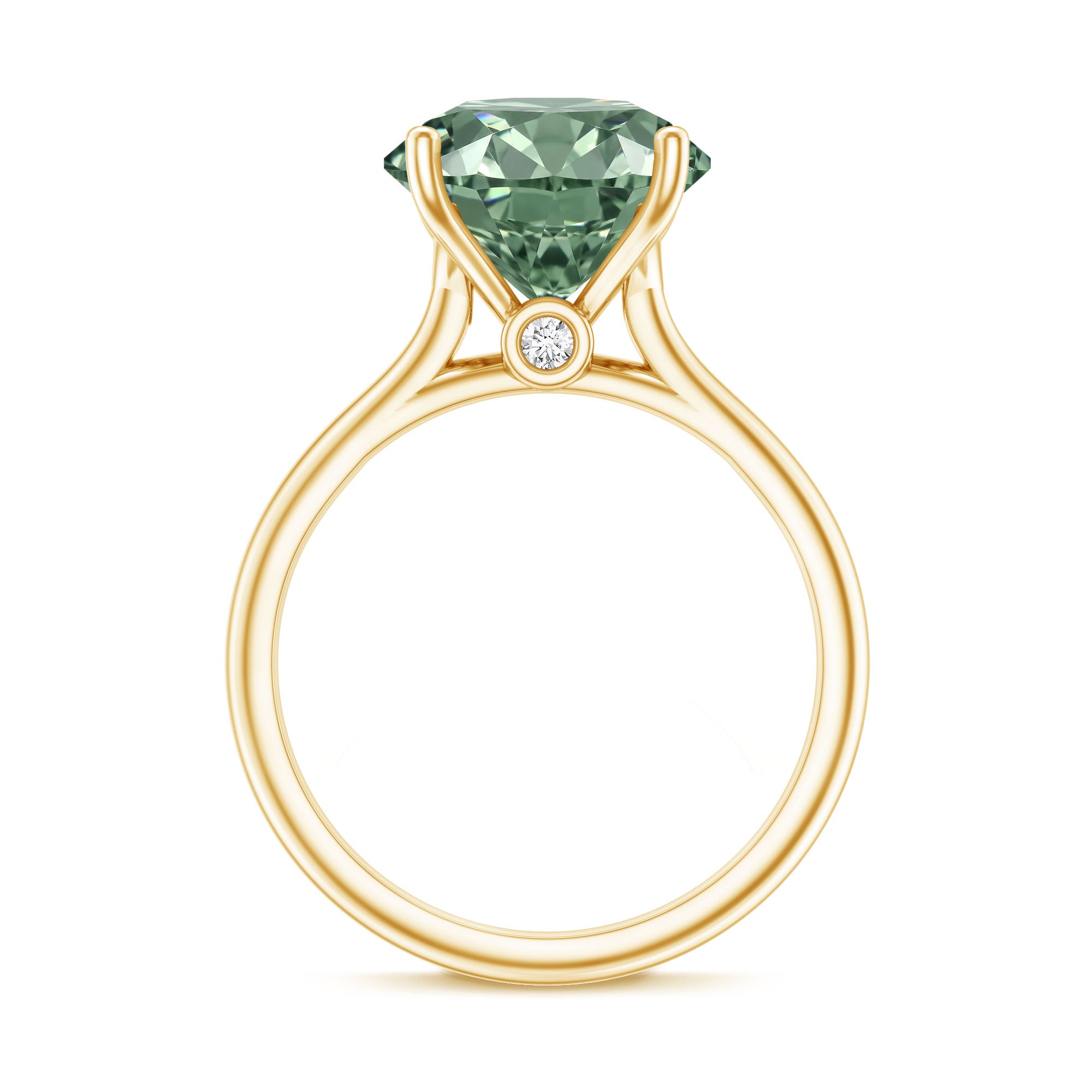 Rosec Jewels-IGI Certified Lab Green Diamond Big Engagement Ring 5 Carat
