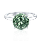 Rosec Jewels-IGI Certified Huge Lab Grown Green Diamond Solitaire Engagement Ring 5 Carat