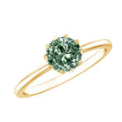 Rosec Jewels-1 Carat Lab Grown Green Diamond Lotus Basket Engagement Ring with IGI Certificate