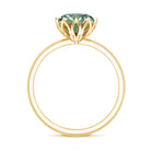 Rosec Jewels-Lotus Basket Set 2 Carat Lab Grown Green Diamond Engagement Ring IGI Certified