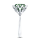 Lotus Basket Set IGI Certified Lab Grown Green Diamond Huge Engagement Ring 5 Carat Vivid Green - VS1 - Rosec Jewels