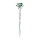 IGI Certified 1 Carat Lab Grown Green and White Diamond Engagement Ring Vivid Green - VS1 - Rosec Jewels