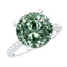 IGI Certified Lab Grown Green Diamond Round Solitaire Engagement Ring 4 Carat Vivid Green - VS1 - Rosec Jewels